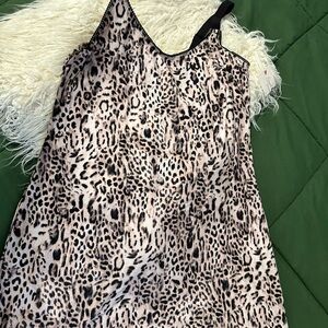 Secret Treasures Animal Print Slip Dress